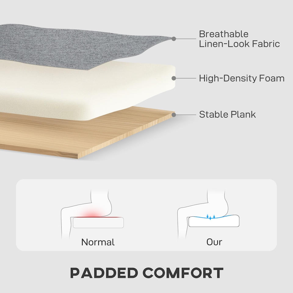 image 1 of HOMCOM Fold-Out Convertible Sofa Bed with Removable Covers, Grey | Grey