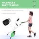 image 6 of HOMCOM Folding Exercise Bike, Fitness Bicycle Indoor Trainer, 8-Level Magnetic Resistance Adjustable, with LCD Monitor, Pulse Sensor, Green