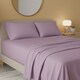 image 2 of Flannelette Flat Sheet Soft Brushed Cotton Bedding for Warmth Comfort | Purple | Lilac | Single