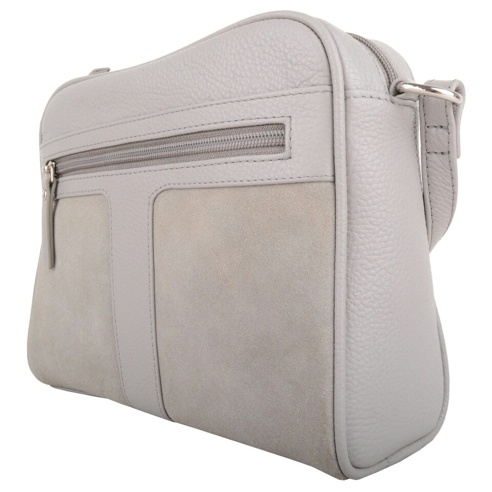 image 1 of Eastern Counties Leather Womens/Ladies Margot Suede Handbag - Light Grey - One Size | Grey