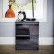 image 5 of Black 2 Drawer Bedside Cabinet Nightstand Modern Storage Unit Furniture Bedroom
