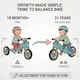 image 5 of Hooga 2-in-1 Balance Bike - Wooden Trike for Kids | Blue