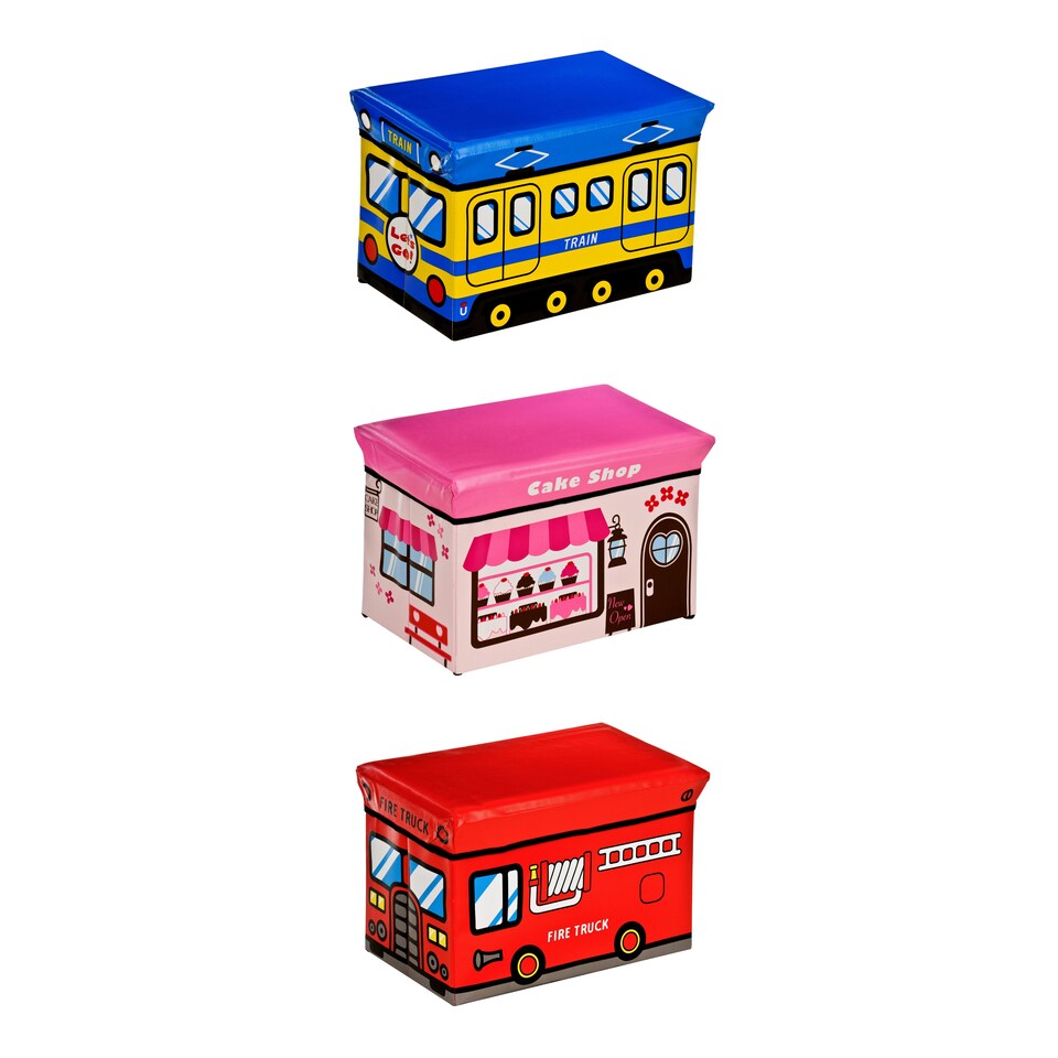 image 1 of Premier Kids Cake Shop Design Storage Box and Seat, Easy to Maintain Children Bedroom Seat, Adjustable Playroom Accessories