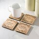 image 3 of Marco Paul Wooden Inspirational Coaster Set of 4 Coasters with Holder