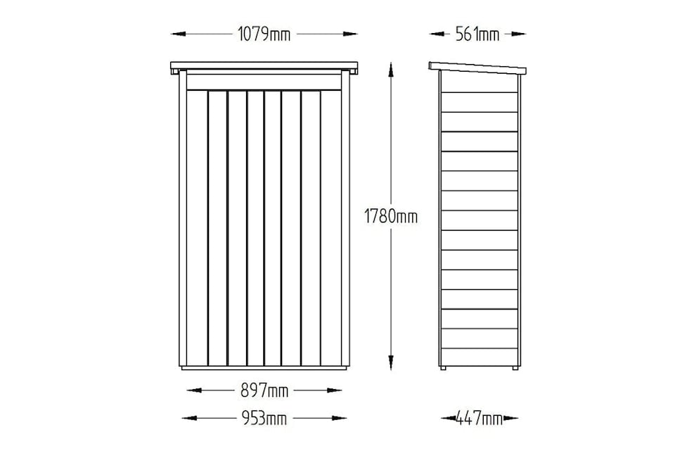 image 1 of Forest Garden Tall Pent Wooden Garden Storage Tool Store - Outdoor Patio Storage