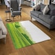 image 2 of countryside landscape illustration (Rug) Green | L
