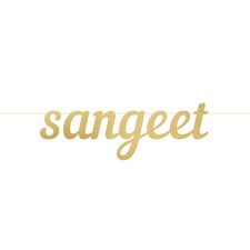 Sangeet Letter Banner - Gold