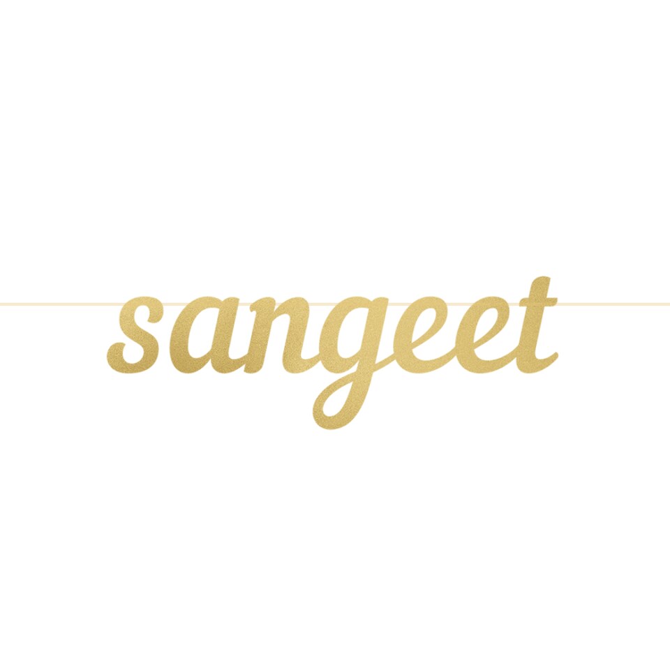 Sangeet Letter Banner - Gold