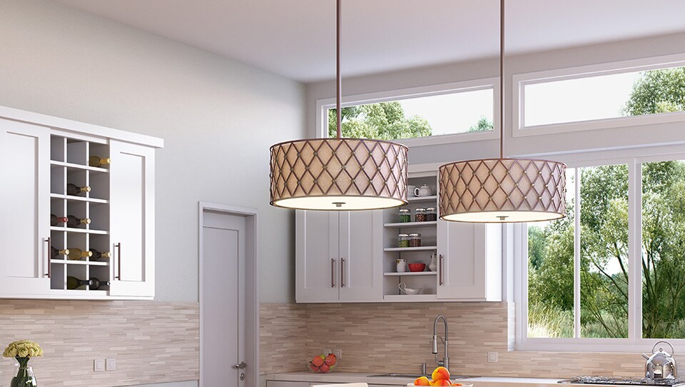 image 1 of 4 Light Large Ceiling Pendant Copper Brown Lattice, E27