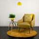 image 1 of ValueLights Modern Gloss Yellow Arco Style Dome Ceiling Pendant Light Shade