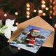image 4 of Santa Claus Winter Block World Video Game Design Blank For Him Or Her Art Christmas Card