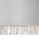 image 4 of First Choice Lighting Set of 2 Fringed Silvery Grey 23cm Fringed Velvet Pendant Shades Silver