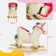 image 5 of AIYAPLAY Rocking Horse, Unicorn Rocking Horse with Realistic Sounds, Safety Belt, Wooden Base, Plush Ride on Unicorn, for Ages 18-36 Months, Cream White