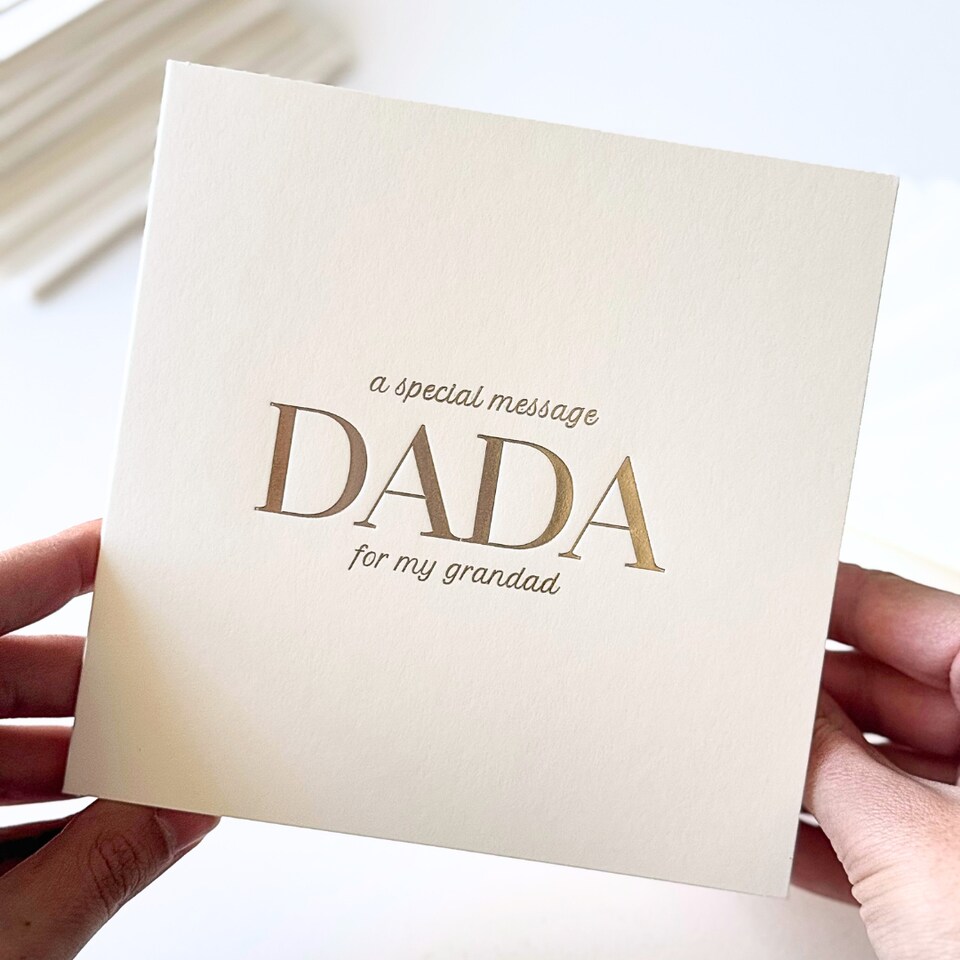 Luxury Special Message Card - Dada (Grandad)