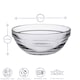 image 3 of Duralex Lys Stacking Glass Cooking / Ingredients / Food Bowl - 10.5cm | Clear | Clear