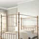 image 4 of Welwyn Vintage Victorian 4 Poster Antique Brass Metal Bed Frame (King)