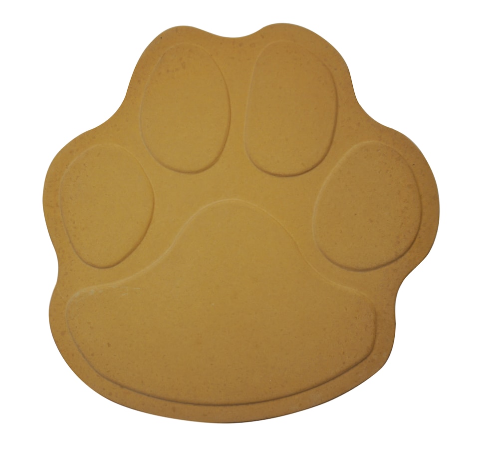 image 1 of Paw Print Shaped Stepping Stone 420mm  Barley - Full Pallet of 20 - Bowland Stone