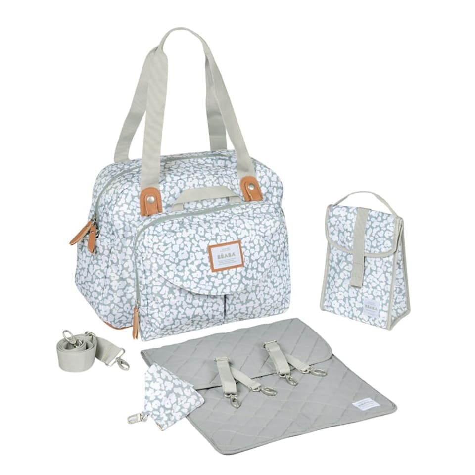 image 1 of Béaba Geneva II Changing Bag Grey Blossom