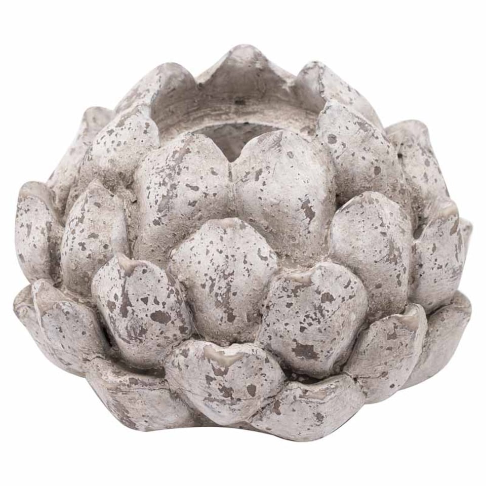 image 1 of Large Acorn Tea Light Holder - Ceramic - L18 x W18 x H12 cm - Stone