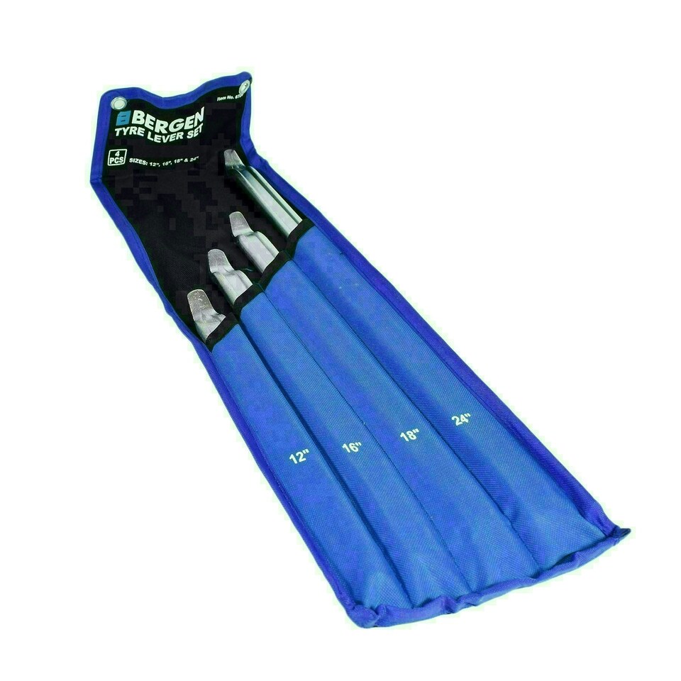 image 1 of Tyre Lever Pry Bar Remover For Motorbikes Cars 4pc Set 12" 16" 18" and 24"