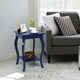 image 7 of COSTWAY Sofa Side Table With Open Storage Shelves Blue