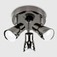 image 3 of ValueLights Modern Black Chrome 3 Way Sleek Round Adjustable Ceiling Spotlight