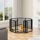 image 2 of Yaheetech 8-Panel Metal Dog Playpen, 65 × 80 cm Black