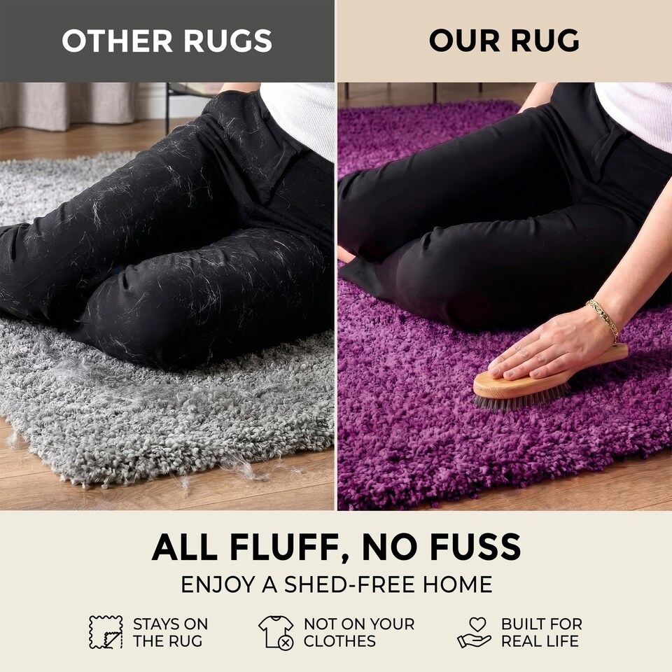 image 1 of Bargainia California Shaggy Rug Soft Pile Living Room