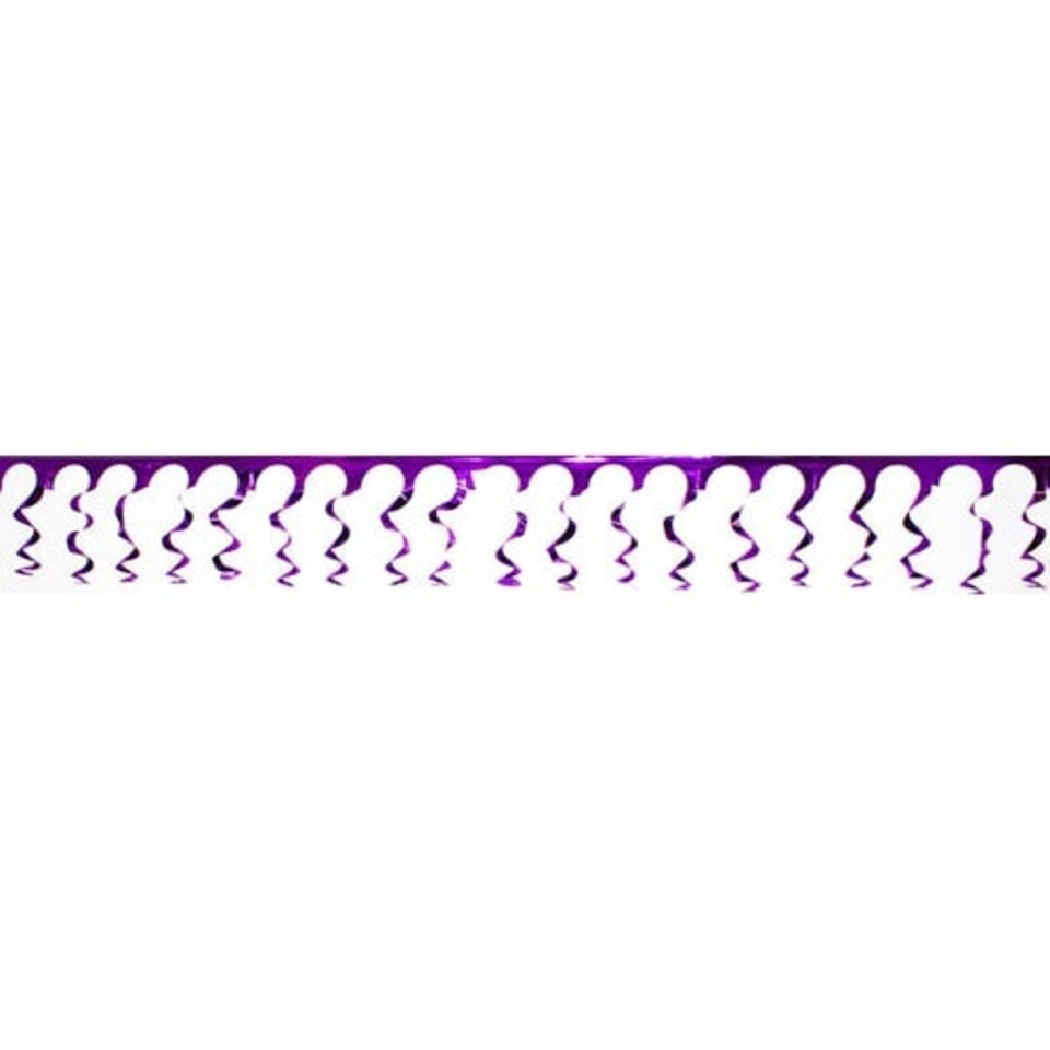Purple Foil Spiral Garland - 18 Ft x 15 Inches / 549 x 38cm - Pack of 10