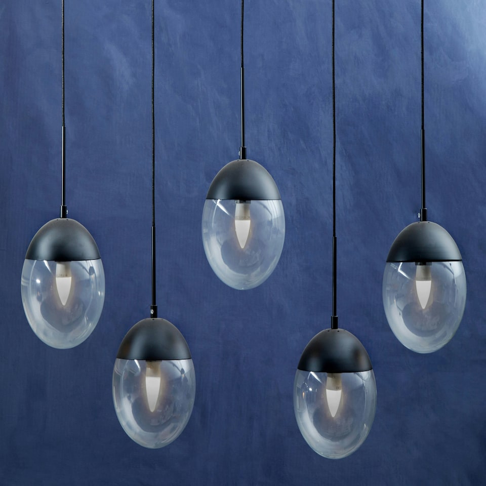 image 1 of Interiors by Premier Revive Clear Glass Shades Pendant Light