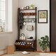 image 2 of HOMCOM Industrial Hall Tree Coat Rack Stand with Shoe Cabinet Brown | Black | 80W x 30D x 180H cm