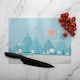 image 2 of Christmas Snow Nature Background Dining Glass Chopping Board | Multi