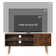 image 7 of HOMCOM TV Stand Cabinet up to 55 Inches, TV Unit with Single Door and Open Shelves, Cable Holes for Living Room, Bedroom, Brown