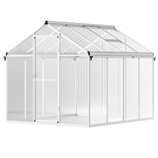 Outsunny 8x6ft Aluminium Greenhouse with Door Window Galvanised Base