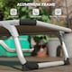 image 4 of Outsunny Folding Outdoor Reclining Sun Lounger Chair Aluminium Frame Khaki
