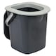 image 3 of 2 x Lightweight Portable 22 Litre Compact Camping Toilet Seat With Lid & Handle