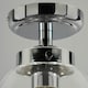 image 5 of BHS Zeta Clear Glass Bathroom Ceiling Pendant, Chrome | Silver | Chrome | 1