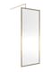 image 1 of Balterley Toughened Safety Glass Wetroom Screen with Support Bar | Copper | Brushed Brass
