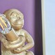 image 2 of ValueLights Baby Monkey Gold Table Lamp