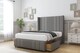 image 3 of Sloomy Hargrave Pewter Dumfries Divan Bed With Mattress No Drawers With 54" Wingback Headboard & 12" Matching Footboard 3' Single | Grey | Pewter | Single | 1