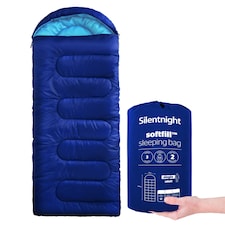 Silentnight Camping Sleeping bag 3 Season, Lightweight, Blue