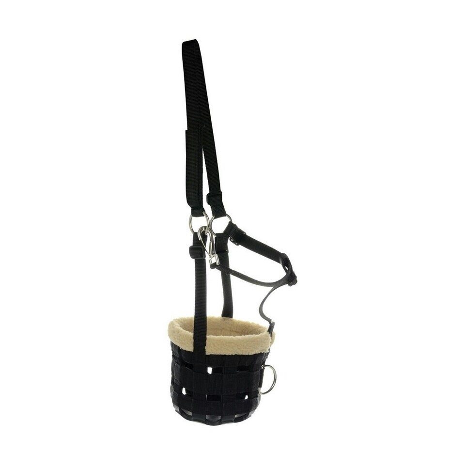 Hy Muzzle With Fleece - Black - Pony