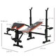 image 5 of HOMCOM Multi-Function Adjustable Weight Training Bench Gym Fitness Lifting