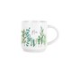 image 2 of Mum & Dad Stacking Mugs Set - Green Ferns Gifts for Grandparents Ceramic Cups Set of 2 with Metal Stand | White