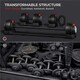 image 4 of Yaheetech 3-24KGS 3-In-1 Dumbbell Weight Set Black