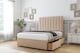 image 4 of Sloomy Kansas Pebble Plush Divan Bed Base 2 Drawers Same Side With 54 Inch Floor Standing Headboard | Brown | Pebble | Super King | 1