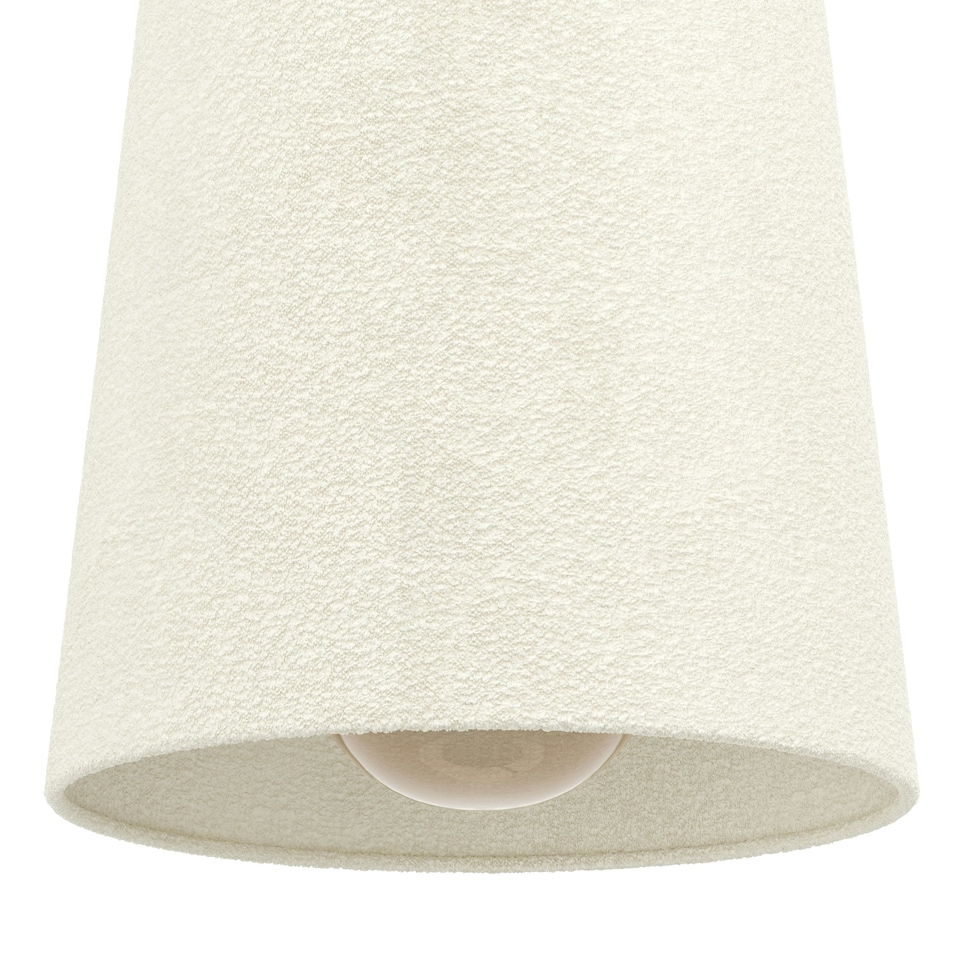 image 1 of EGLO Febres White Fabric and Steel Shade Traditional 3-Light Pendant