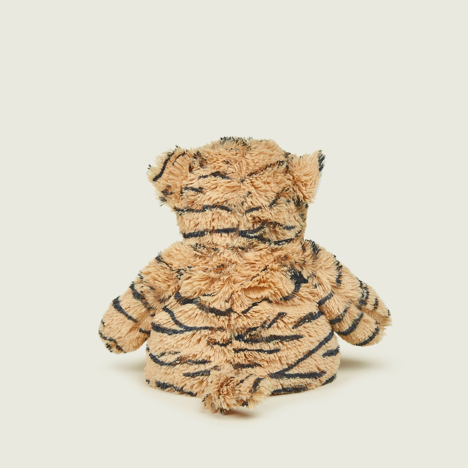 image 1 of Warmies Large Microwaveable Tiger Plush , Brown, Soothing Lavender Scented Soft .
