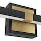 image 3 of EGLO Peguera LED Black and Brass Steel Bathroom Mirror Light