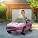 image 2 of AIYAPLAY Aston Martin DBX Licensed 12V Kids Electric Car w/ Remote, Pink